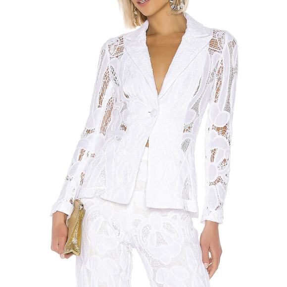 ALEXIS Durham White Lace One Button Jacket Blazer Size XS - Picture 1 of 7